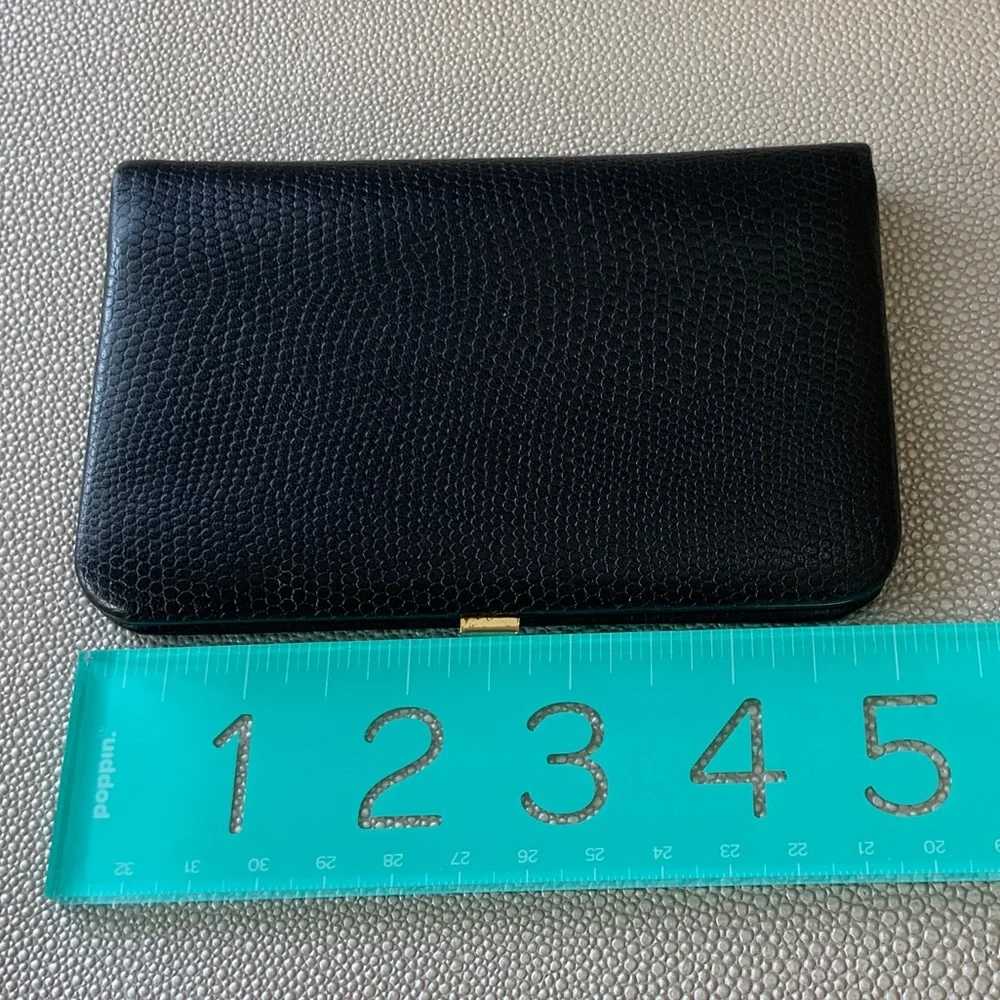 AMI Alexandre Mattiussi leather black card case